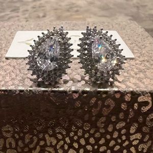 Nanette Lepore Sterling Silver Cubic Zirconia Tear drop Earrings